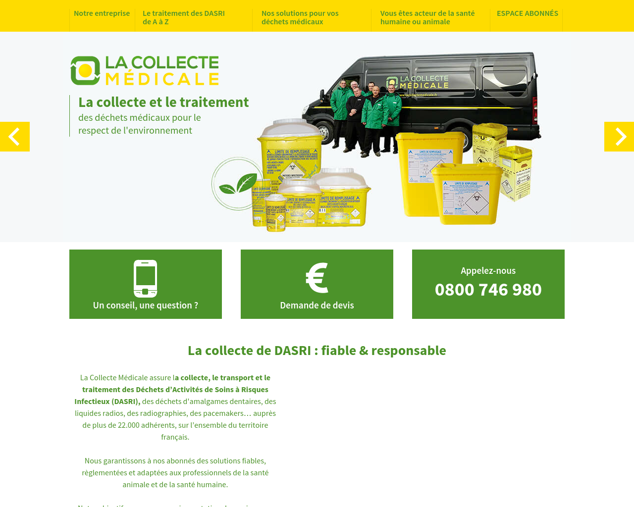 confiez le traitement de vos déchets à risque infectieux à un professionnel