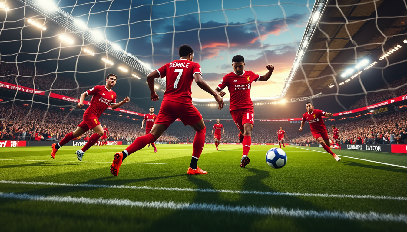 suivez en direct le choc entre liverpool et le psg ! ousmane dembélé ouvre le score, tandis que les reds tentent désespérément de rétablir l'égalité. ne manquez pas cette rencontre palpitante remplie d'actions et d'émotions.