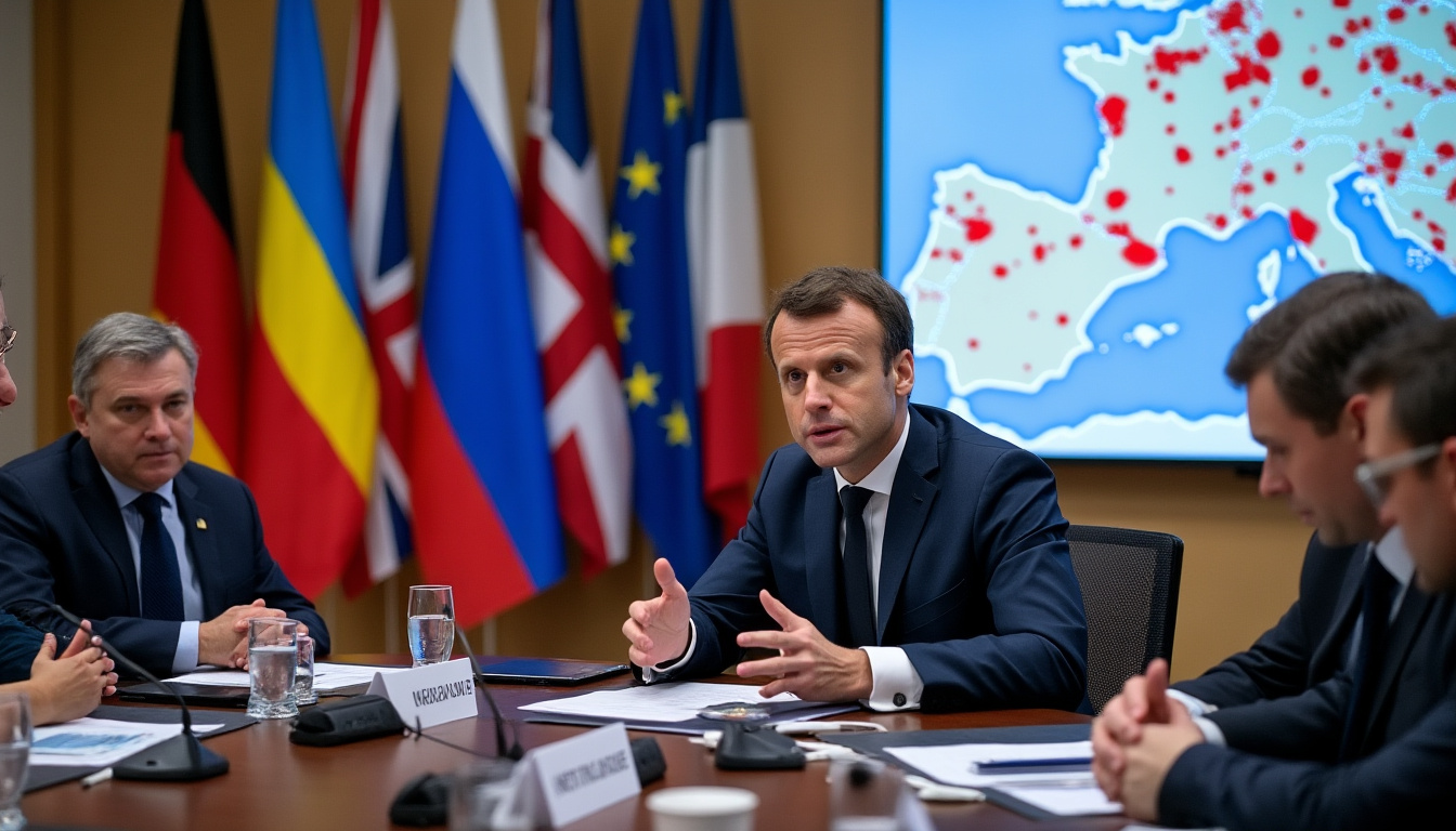 assistez à l'urgence de la réunion à l'élysée, où les dirigeants européens unissent leurs forces face à la guerre en ukraine. pendant ce temps, donald trump intensifie les pourparlers de paix entre kiev et moscou. découvrez les enjeux essentiels de cette crise géopolitique.
