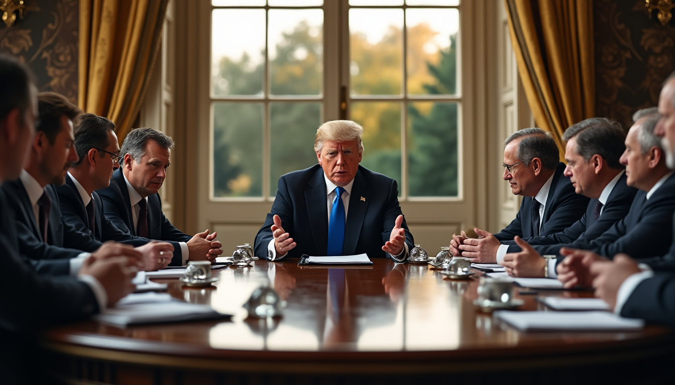 assistez à une réunion cruciale à l'élysée où les dirigeants européens se rassemblent pour discuter des répercussions de la guerre en ukraine. découvrez comment donald trump s'engage à intensifier les pourparlers de paix entre kiev et moscou dans ce contexte alarmant.