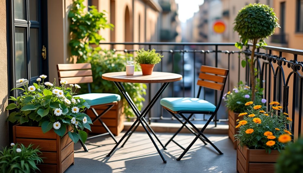 explorez notre collection de tables de balcon alliant élégance et fonctionnalité, idéales pour transformer votre petit espace extérieur en un lieu de vie convivial et charmant.