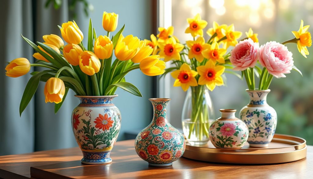découvrez comment des vases éclatants peuvent mettre en valeur vos fleurs printanières avec élégance et originalité. explorez nos conseils pour choisir le vase parfait et transformer votre intérieur en un véritable jardin de couleur.