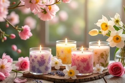 découvrez nos bougies parfumées conçues pour célébrer les fragrances du printemps. éveillez vos sens avec des senteurs florales et fraîches qui insuffleront une ambiance printanière dans votre intérieur. offrez-vous un voyage olfactif plein de douceur et de lumière.