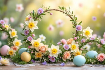 découvrez notre sélection de couronnes de pâques inspirantes pour embellir votre décoration printanière. trouvez des idées créatives et personnalisées pour célébrer pâques avec style et originalité.