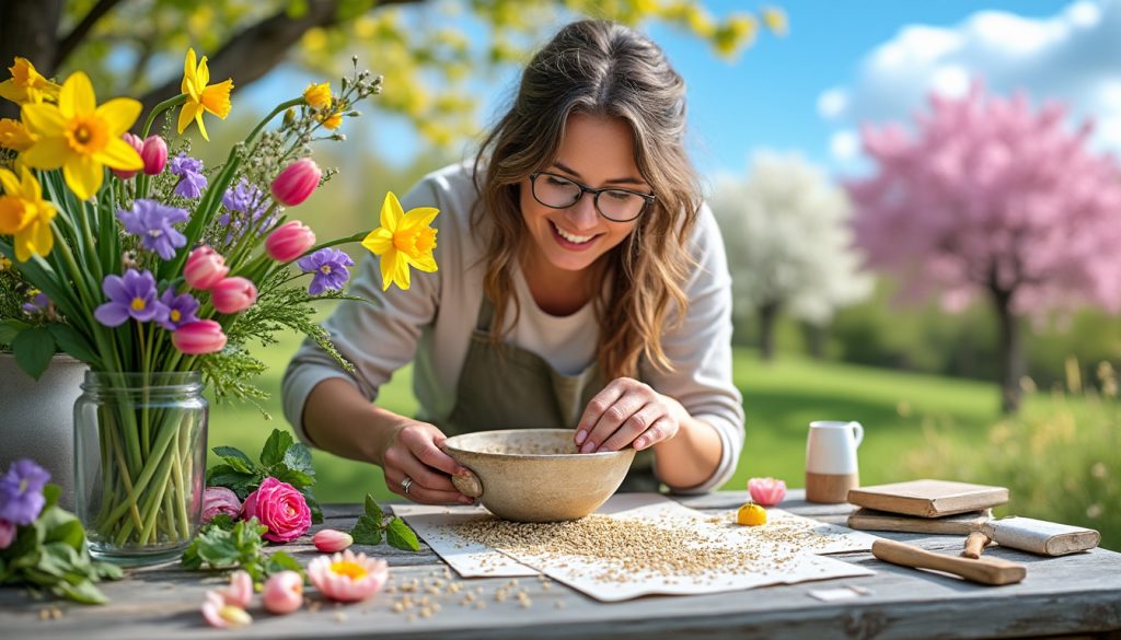 découvrez comment fabriquer une carte ensemencée, une activité créative et écologique idéale pour célébrer le printemps. offrez un cadeau unique et durable qui fleurira avec le temps, tout en profitant d'un moment convivial en famille ou entre amis.