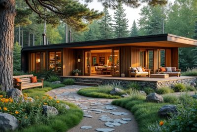 découvrez comment une maison en forme de u au canada incarne le concept de slow living, offrant un espace zen et harmonieux où la tranquillité et la nature se rejoignent pour un quotidien apaisant.