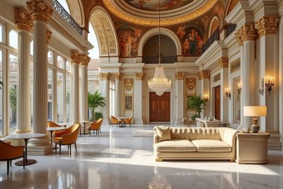plongez dans l'élégance intemporelle de l'hôtel casa monti, conçu par la talentueuse laura gonzalez. profitez d'un séjour unique alliant raffinement et charme romain au cœur d'une architecture d'exception.