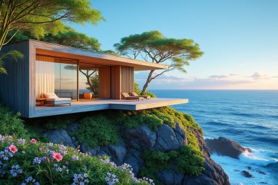 découvrez une maison zen unique qui offre une vue imprenable sur l'océan atlantique. profitez d'un havre de paix alliant confort moderne et sérénité, où chaque détail est pensé pour votre bien-être.