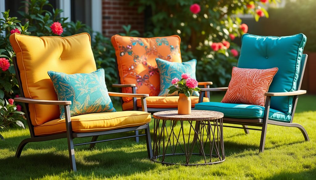 découvrez notre collection de coussins créatifs pour chaises d'extérieur, alliant style et confort. transformez votre espace extérieur avec des designs uniques qui apporteront couleur et élégance à votre mobilier. parfaits pour égayer vos moments en plein air, ces coussins sont l'accessoire idéal pour un été réussi.