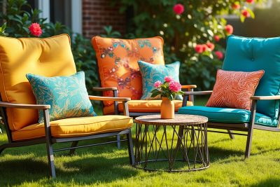 découvrez notre collection de coussins créatifs pour chaises d'extérieur, alliant style et confort. transformez votre espace extérieur avec des designs uniques qui apporteront couleur et élégance à votre mobilier. parfaits pour égayer vos moments en plein air, ces coussins sont l'accessoire idéal pour un été réussi.
