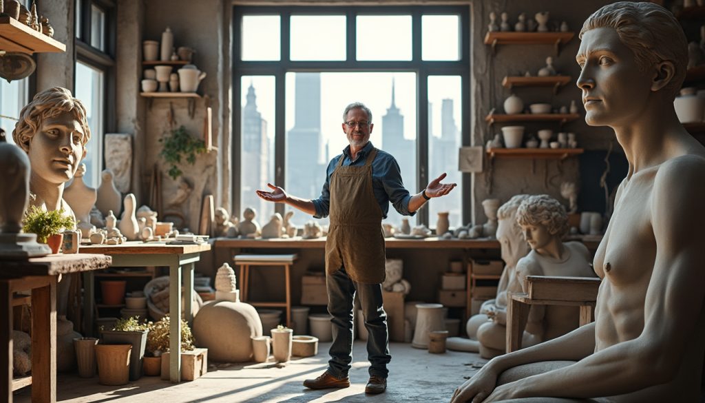 plongez dans l'univers créatif de jack simonds, sculpteur de renom, en visitant son atelier au cœur de new york. découvrez ses œuvres uniques, son processus artistique fascinant et l'inspiration qui alimente son travail.