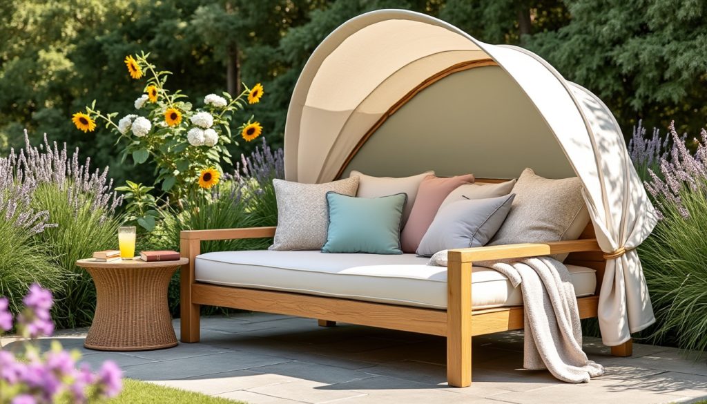 découvrez notre lit de jardin, idéal pour savourer des moments de détente en plein air. offrez-vous le confort ultime avec un design élégant, parfait pour votre jardin ou votre terrasse. profitez du soleil et relaxez-vous comme jamais auparavant!