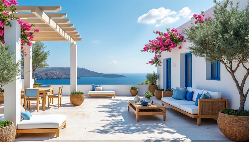 découvrez comment aménager une terrasse inspirée par les charmes de la grèce grâce aux idées innovantes d'architectes. transformez votre espace extérieur en un havre de paix méditerranéen avec des conseils sur le choix des matériaux, des couleurs et des éléments décoratifs.