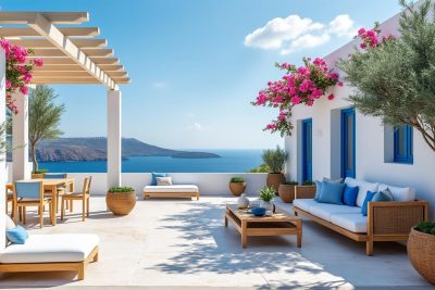 découvrez comment aménager une terrasse inspirée par les charmes de la grèce grâce aux idées innovantes d'architectes. transformez votre espace extérieur en un havre de paix méditerranéen avec des conseils sur le choix des matériaux, des couleurs et des éléments décoratifs.
