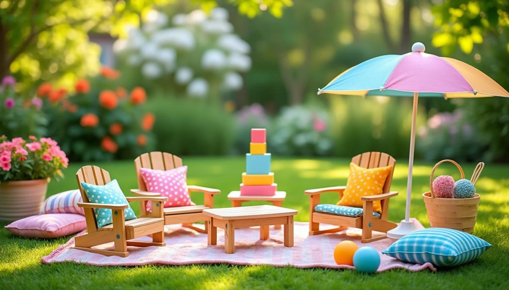 découvrez notre collection de meubles de jardin attrayants et confortables spécialement conçus pour vos enfants. transformez votre espace extérieur en un lieu de jeu et de détente où les tout-petits peuvent s'amuser en toute sécurité. idéal pour les familles cherchant à allier style et confort, nos meubles apporteront une touche de magie à vos moments en plein air.