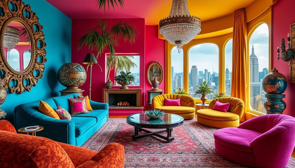 découvrez uchronia, un appartement extravagant où les couleurs explosent dans un tourbillon de créativité. plongez dans un espace unique alliant design audacieux et confort, idéal pour les amateurs d'art et de modernité.