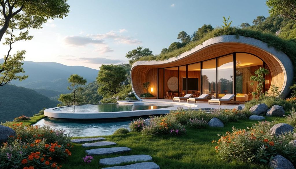 découvrez une villa unique, conçue pour s'harmoniser parfaitement avec son environnement naturel. ce refuge idyllique allie élégance et confort, offrant un cadre de vie exceptionnel pour ceux en quête de sérénité et de beauté.