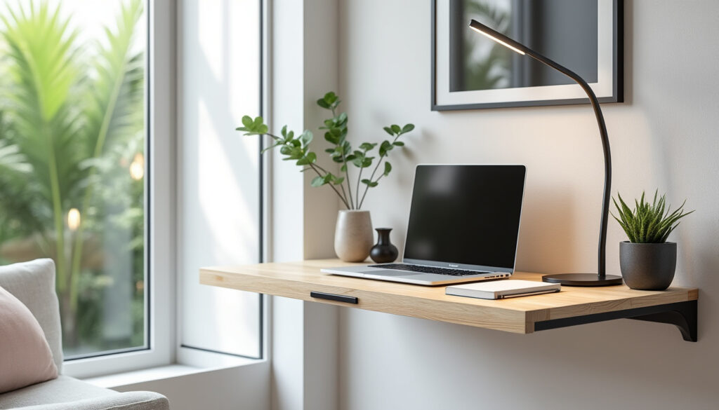 optez pour un bureau mural et transformez votre espace de travail avec style ! pratique et design, ce mobilier malin maximise votre pièce tout en offrant confort et élégance au quotidien.