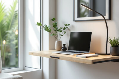 optez pour un bureau mural et transformez votre espace de travail avec style ! pratique et design, ce mobilier malin maximise votre pièce tout en offrant confort et élégance au quotidien.