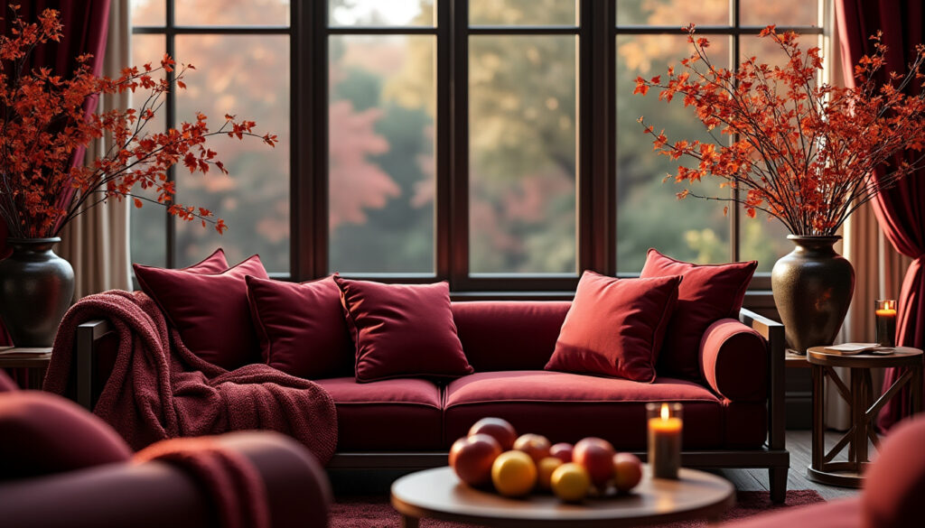 découvrez comment la couleur bourgogne, chic et chaleureuse, peut transformer votre décoration automnale en ajoutant une touche d’élégance intemporelle à votre intérieur.