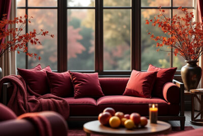 découvrez comment la couleur bourgogne, chic et chaleureuse, peut transformer votre décoration automnale en ajoutant une touche d’élégance intemporelle à votre intérieur.
