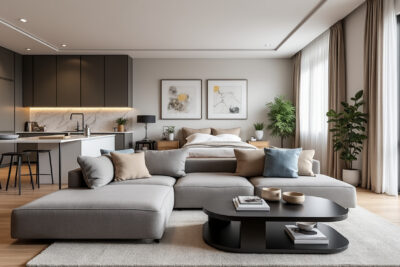 découvrez la métamorphose élégante de cet appartement de 63 m², rénové avec soin en un cocon trois-pièces chaleureux, alliant modernité et confort pour un intérieur accueillant et stylé.