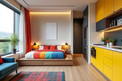 découvrez comment optimiser un appartement de 31 m² grâce à des idées d’aménagement ingénieuses : coin nuit discret, cuisine fonctionnelle et décoration pleine de peps pour un espace aussi pratique qu’agréable.