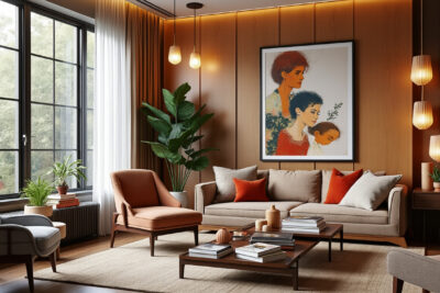 plongez dans l'univers raffiné d'une décoratrice qui marie à merveille l'élégance de l'art déco au style mid-century, pour créer un appartement chaleureux, accueillant et empreint de personnalité.