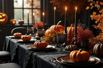 plongez dans l'ambiance d'halloween avec la collection exclusive d'anthropologie : des décorations raffinées mêlant élégance et touches effrayantes pour une fête inoubliable.