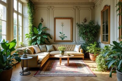 découvrez comment un appartement haussmannien de 80m2 s'est métamorphosé grâce à l'audace du vert, créant un intérieur élégant, moderne et plein de caractère.