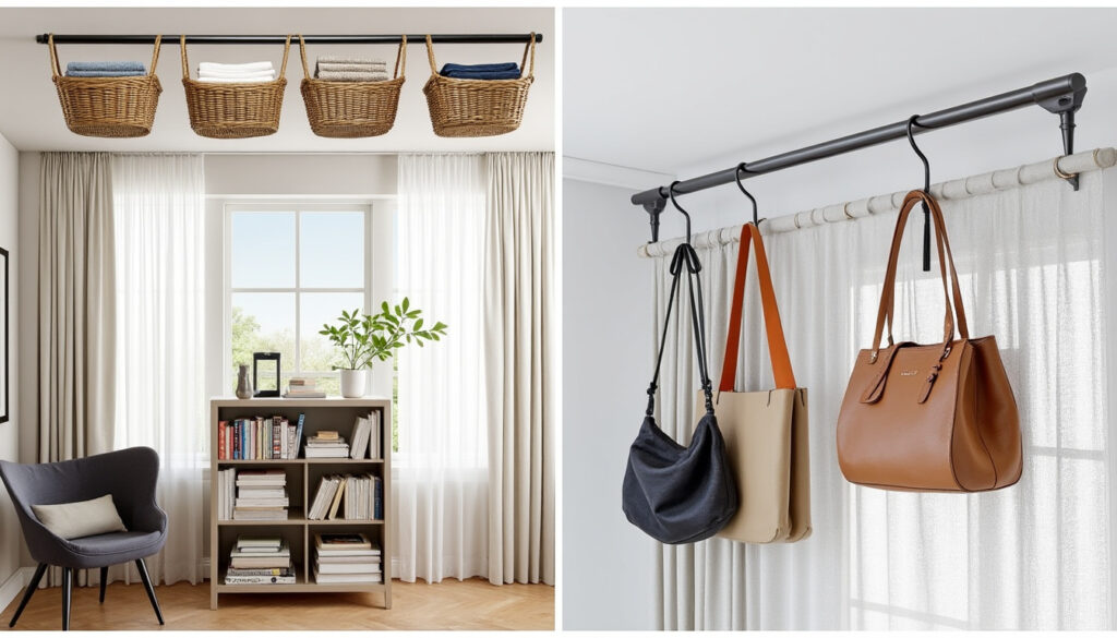 découvrez des idées ingénieuses pour optimiser vos espaces de rangement grâce à une tringle à rideaux. solutions pratiques, faciles à mettre en place et parfaites pour gagner de la place chez vous !