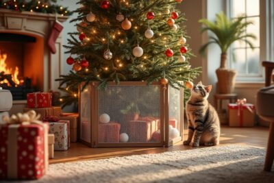 découvrez nos astuces efficaces pour protéger votre sapin de noël des griffes et facéties de votre chat et profitez des fêtes en toute sérénité.