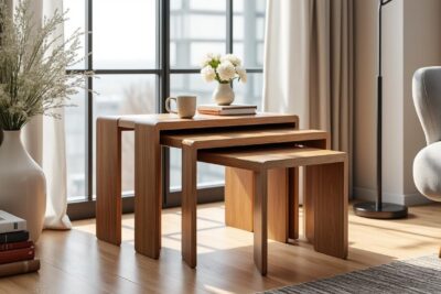 explorez notre sélection de tables gigognes alliant élégance et fonctionnalité, parfaites pour optimiser et embellir votre espace de vie.