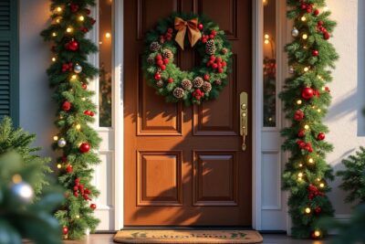 découvrez des idées élégantes et festives pour décorer votre porte ce noël et créez une ambiance chaleureuse et accueillante pour les fêtes.