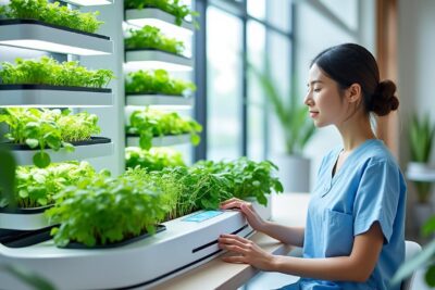 découvrez comment la culture hydroponique en intérieur peut améliorer le bien-être et soutenir la santé mentale des patients atteints de cancer, en leur offrant une activité thérapeutique et des récoltes saines à domicile.