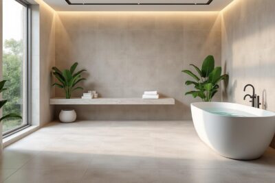découvrez comment transformer votre salle de bains en un véritable havre de détente avec un carrelage unique qui crée une ambiance spa apaisante et élégante.