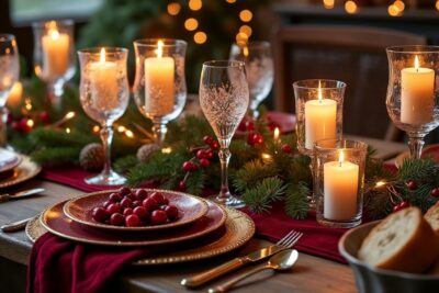 découvrez comment transformer vos verres vintage en magnifiques bougeoirs pour une décoration de table de noël éclatante et pleine de charme.