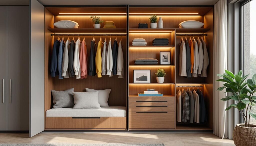 découvrez des idées créatives pour transformer votre armoire en un espace unique et stylé, alliant organisation pratique et design personnalisé.