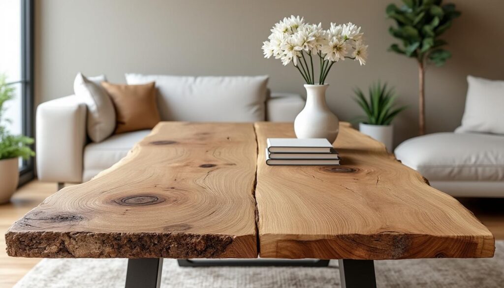 donnez du caractère à votre intérieur en fabriquant une table à l’effet bois brut, alliant authenticité et style naturel pour un décor unique et chaleureux.
