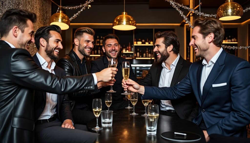 rejoignez-nous au club champions pour une fête de fin d'année vibrante célébrant la vitalité masculine avec énergie, convivialité et moments inoubliables.