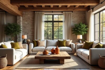 découvrez des inspirations d’architectes pour créer un salon rustique et convivial, alliant charme authentique et ambiance chaleureuse.