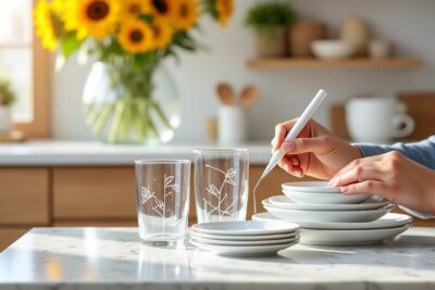 apprenez une méthode simple et efficace pour personnaliser votre vaisselle en verre et donner une touche unique à votre table.