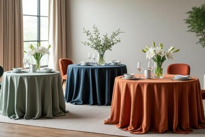 découvrez notre sélection exclusive de nappes rondes alliant élégance et tendance pour sublimer votre table en toutes occasions.