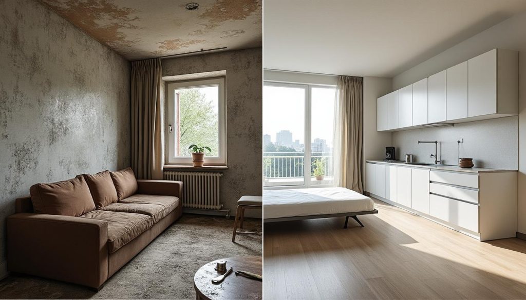 découvrez la métamorphose spectaculaire d'un appartement de 32 m², optimisé avec ingéniosité pour un espace de vie fonctionnel et élégant.