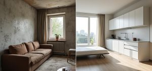 découvrez la métamorphose spectaculaire d'un appartement de 32 m², optimisé avec ingéniosité pour un espace de vie fonctionnel et élégant.