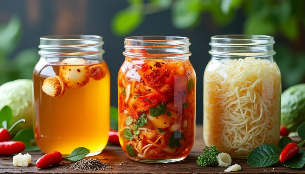 découvrez les véritables bienfaits du kombucha, kimchi et choucroute sur la santé grâce à notre analyse détaillée des aliments fermentés et leur impact sur le bien-être.