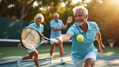 après 50 ans, ces stars continuent de jouer au tennis. découvrez pourquoi ce sport reste leur favori et les bienfaits qui les poussent à garder la raquette.
