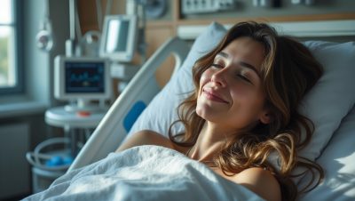 hospitalisée, marine lorphelin se veut rassurante : son opération s’est bien déroulée et elle peut désormais envisager la suite avec sérénité.